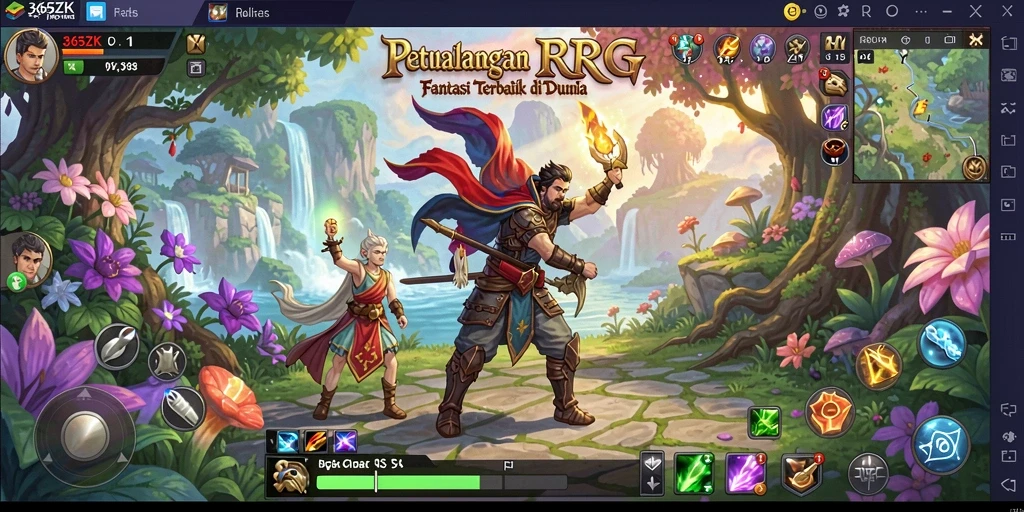 Tampilan menarik dari gameplay RPG di 365ZK.