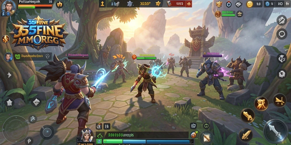 Tampilan gameplay seru di dunia MMORPG 55FIVE.
