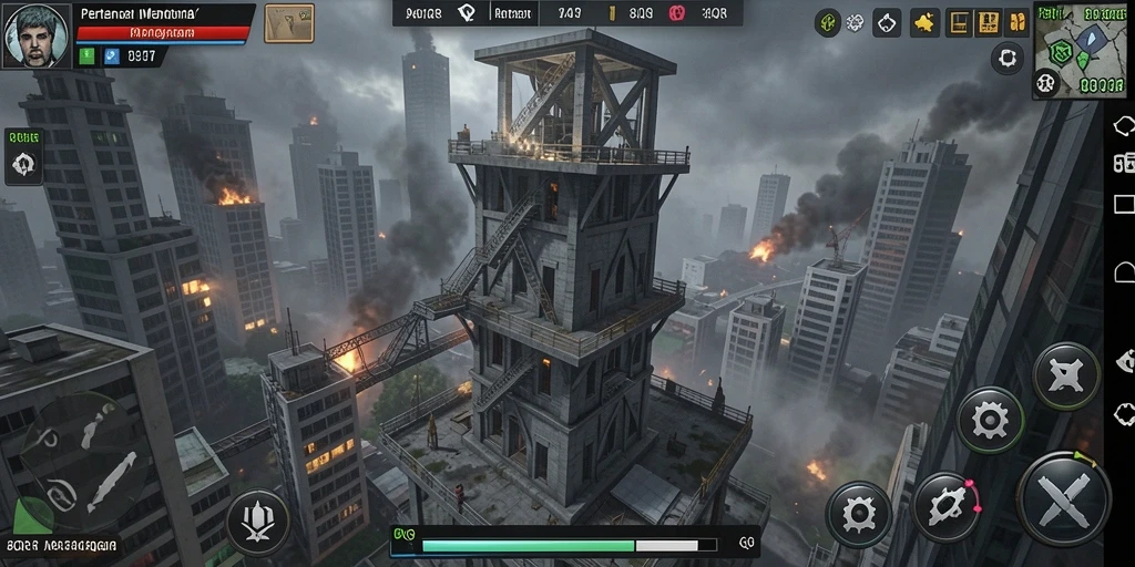 Tampilan gameplay 8QR dengan strategi menara yang dinamis.