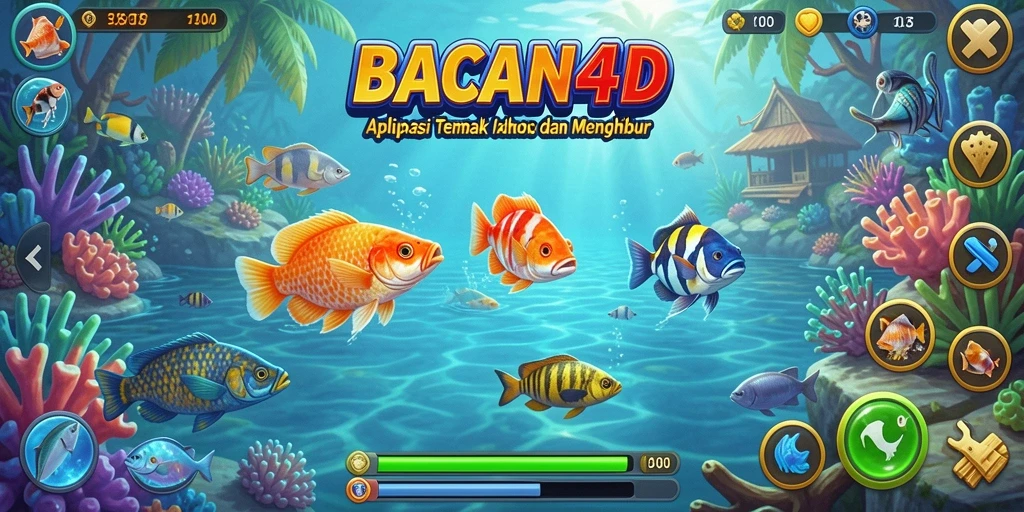 Tampilan menarik dari gameplay Tembak Ikan BACAN4D yang seru.
