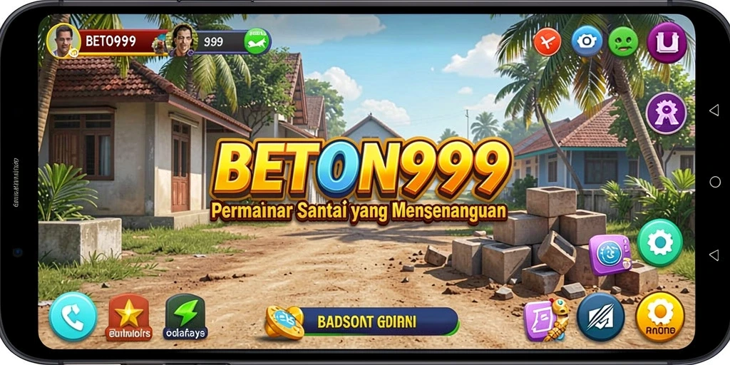 Tampilan gameplay menarik dari BETON999 yang penuh warna.