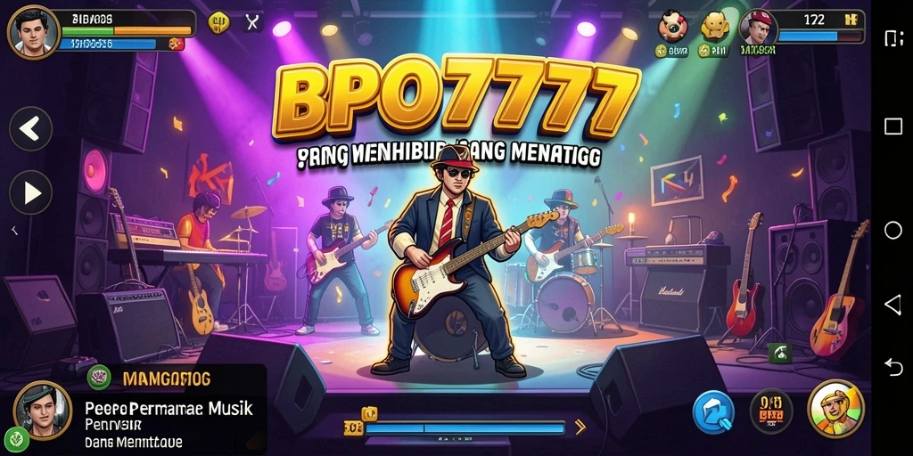 Tampilan gameplay BPO777 yang mengasyikkan dengan lagu-lagu favorit.