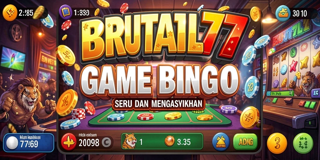 Tampilan gameplay seru dari BRUTAL77 yang menyuguhkan permainan Bingo.