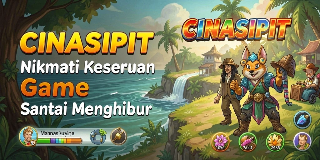Screenshot gameplay CINASIPIT dengan visual cerah dan penuh warna.