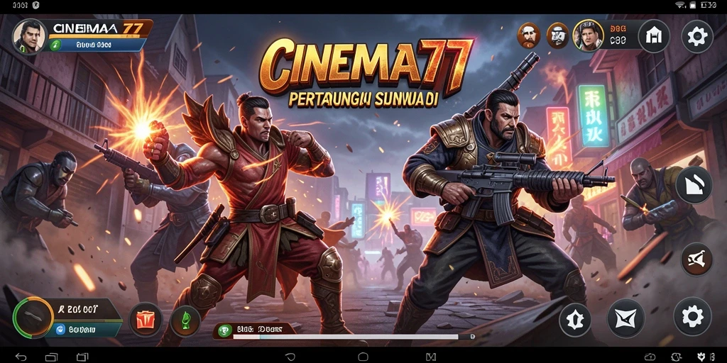 Gameplay seru CINEMA77 dengan pertarungan penuh aksi.
