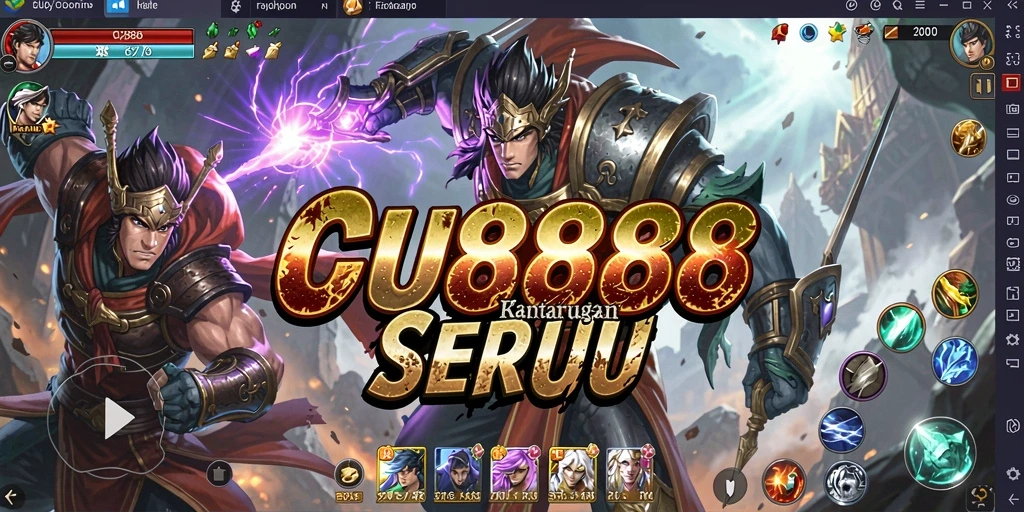 Gameplay CU888 yang mendebarkan dengan aksi pertarungan yang intens.