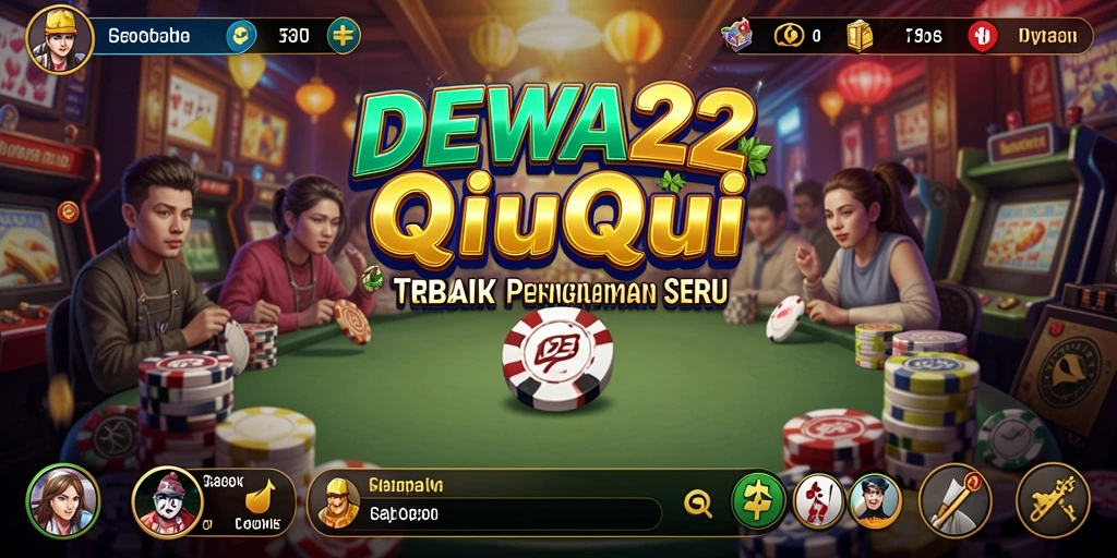 Tampilan menarik dari gameplay QiuQiu di DEWA22.