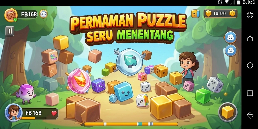 Tampilan gameplay FB168 yang menarik saat menyelesaikan puzzle.