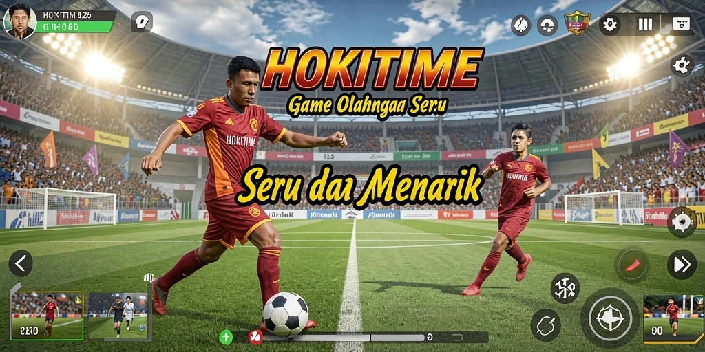Screenshot gameplay HOKITIME menampilkan aksi seru olahraga.