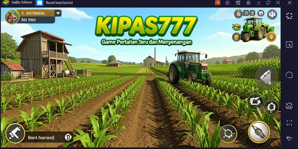Tampilan gameplay menarik dari KIPAS777 dengan suasana pertanian.