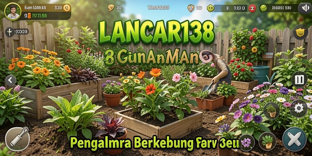 Tangkapan layar utama LANCAR138 menunjukkan suasana kebun yang menawan.