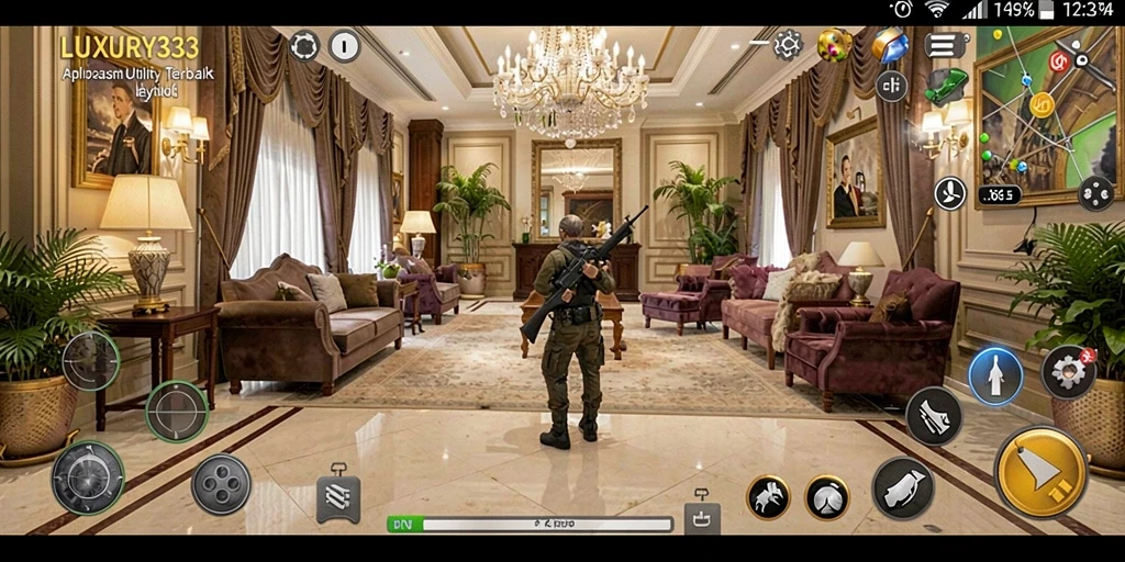 Tampilan antarmuka LUXURY333 yang fungsional dan modern.