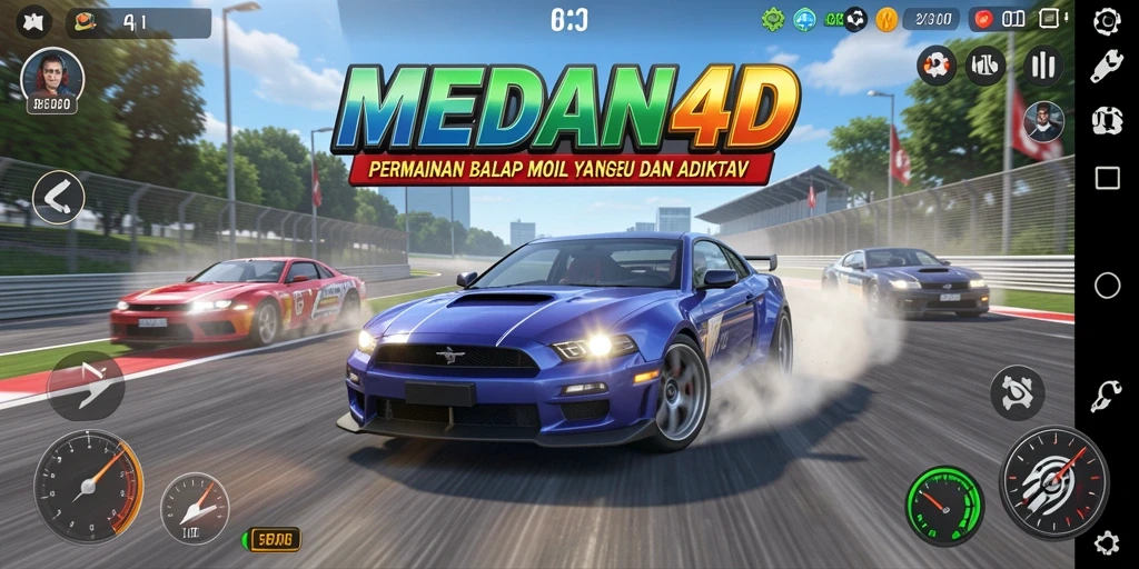 Tampilan menarik dari gameplay balap seru di MEDAN4D.