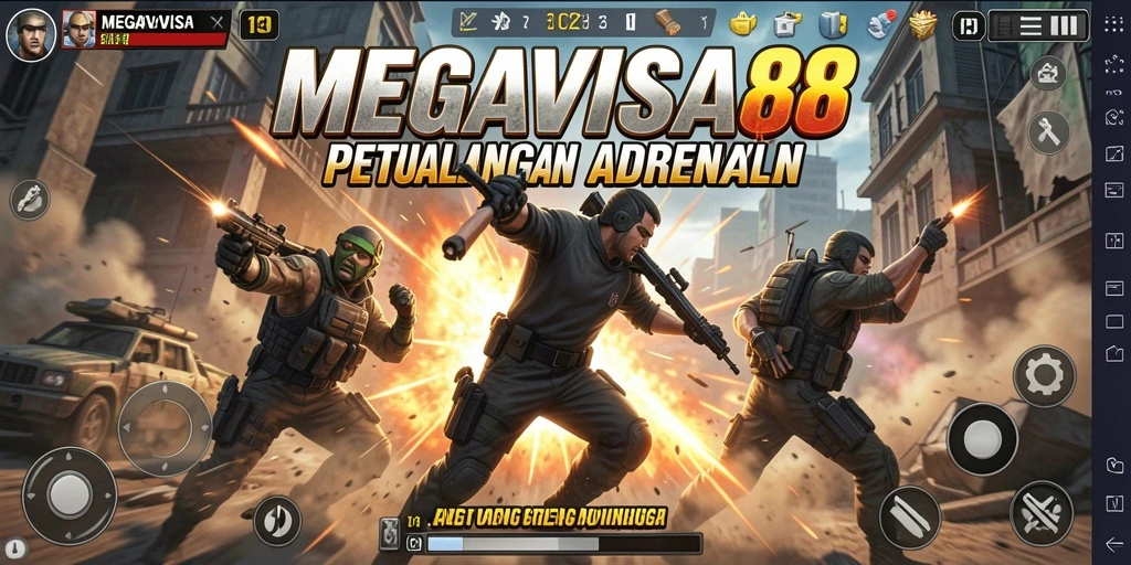 Tangkapan layar menampilkan aksi mendebarkan dalam MEGAVISA88.
