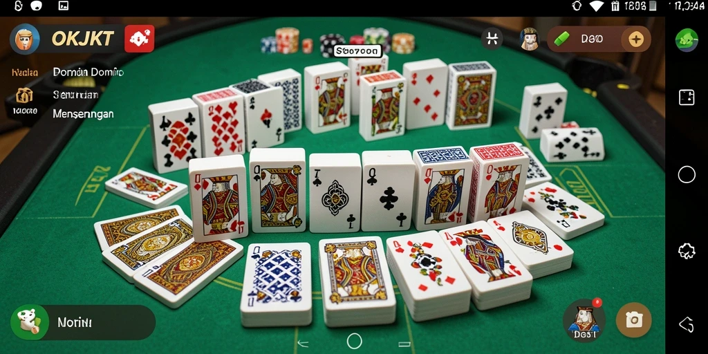 Tampilan grafis menarik dalam gameplay Domino OKJKT.