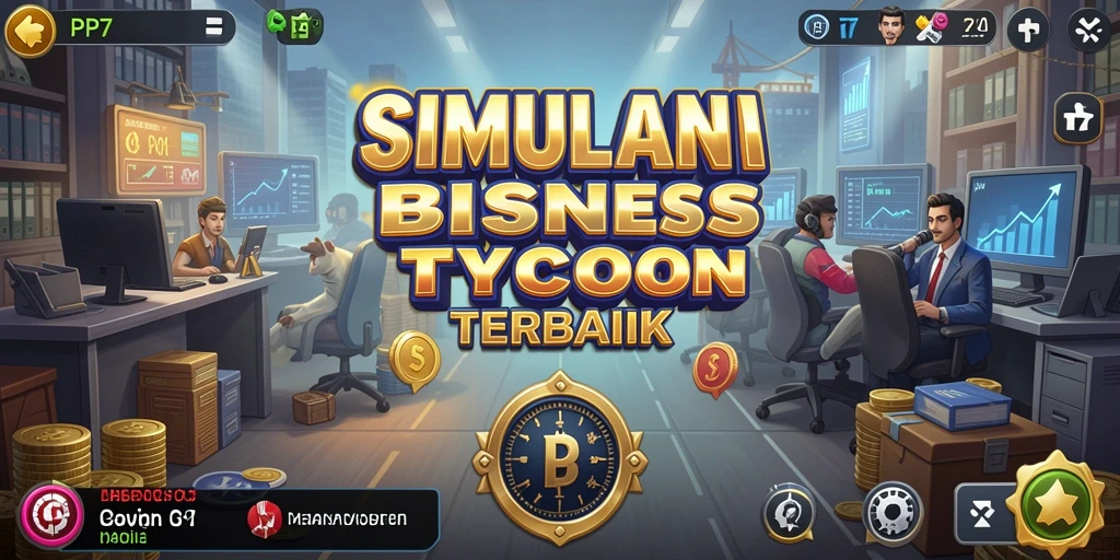 Tangkapan layar gameplay PP7 menampilkan pengelolaan bisnis yang dinamis.