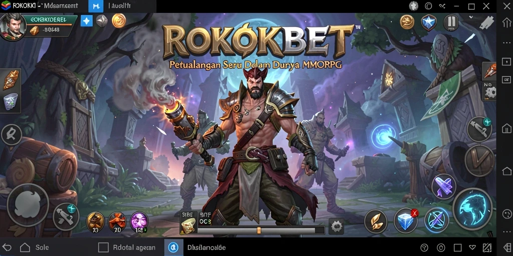 Tampilan gameplay menakjubkan dalam ROKOKBET, penuh aksi dan petualangan.
