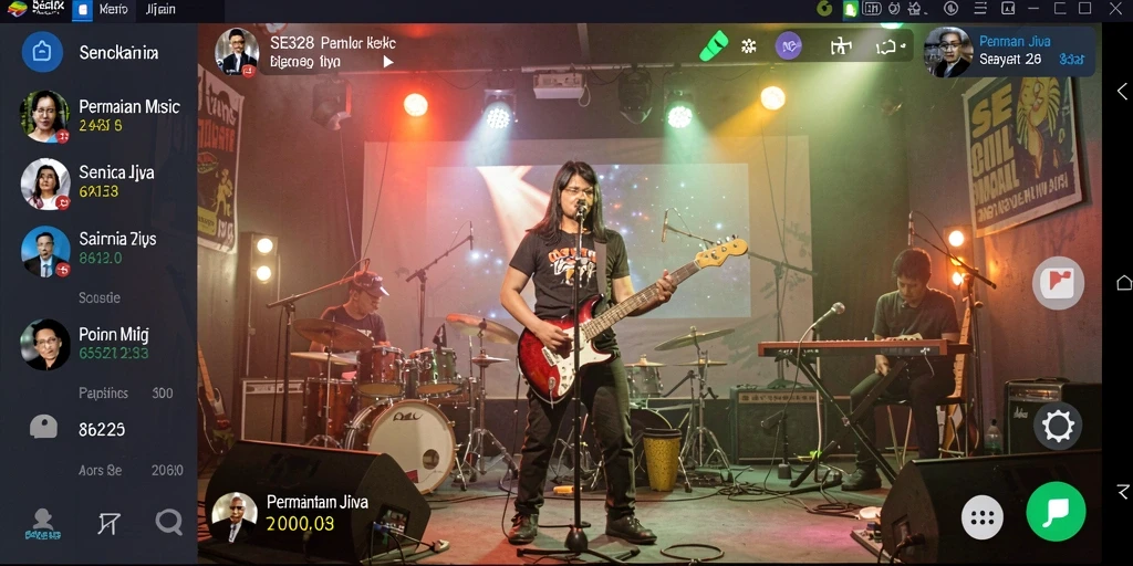 Tangkapan layar SE328 menunjukkan pengalaman bermain musik yang interaktif.