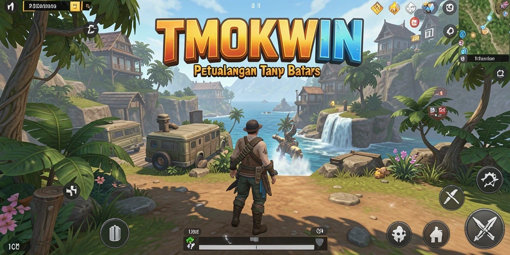Tangkapan layar gameplay TMOKWIN, mengeksplorasi dunia terbuka yang indah.