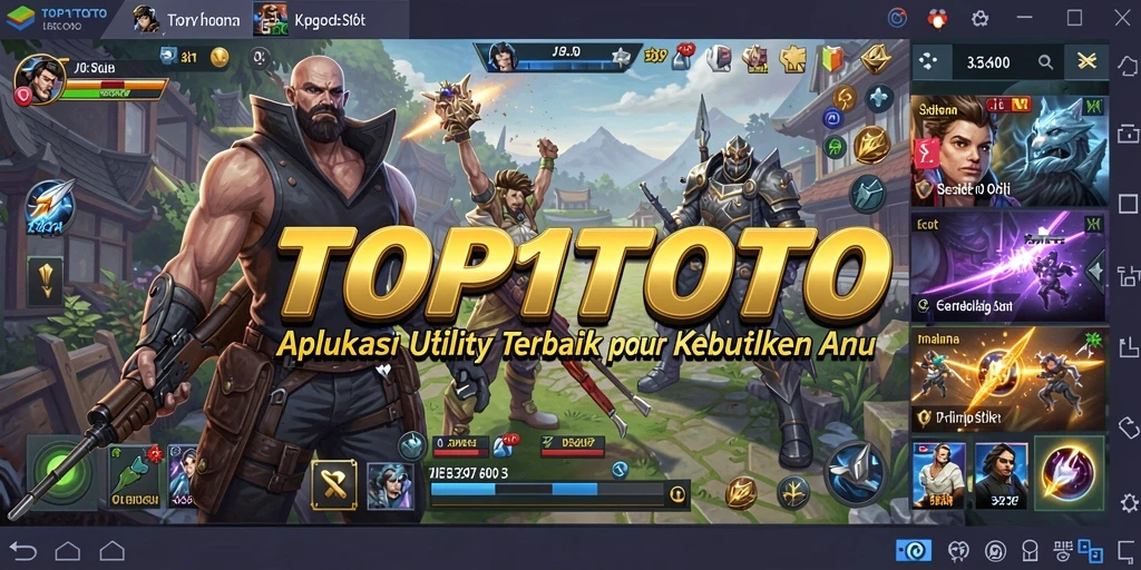 Tampilan antarmuka utama TOP1TOTO yang user-friendly dan menarik.