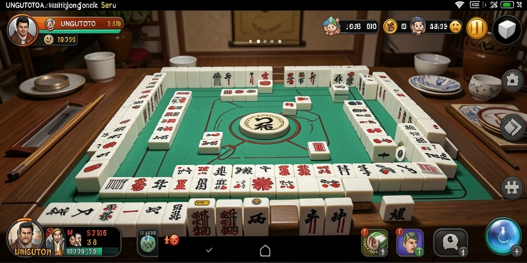 Tampilan utama UNGUTOTO menampilkan permainan Mahjong yang seru.