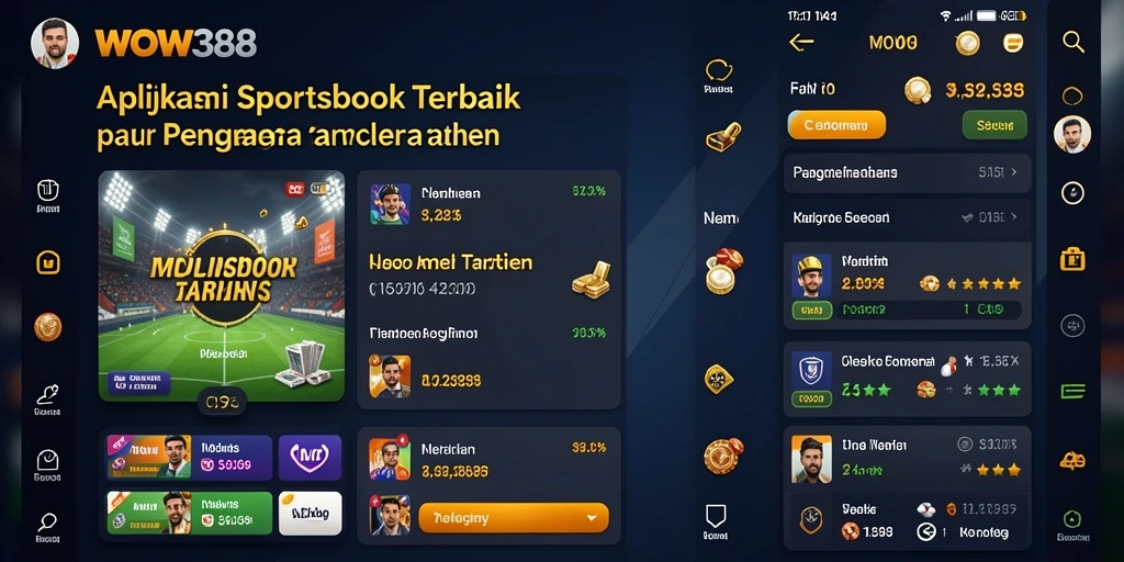 Tampilan gameplay WOW388 dengan berbagai opsi taruhan olahraga.