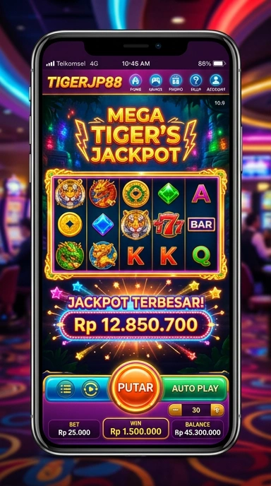 Tangkapan layar antarmuka tigerjp88 yang modern dan menarik.